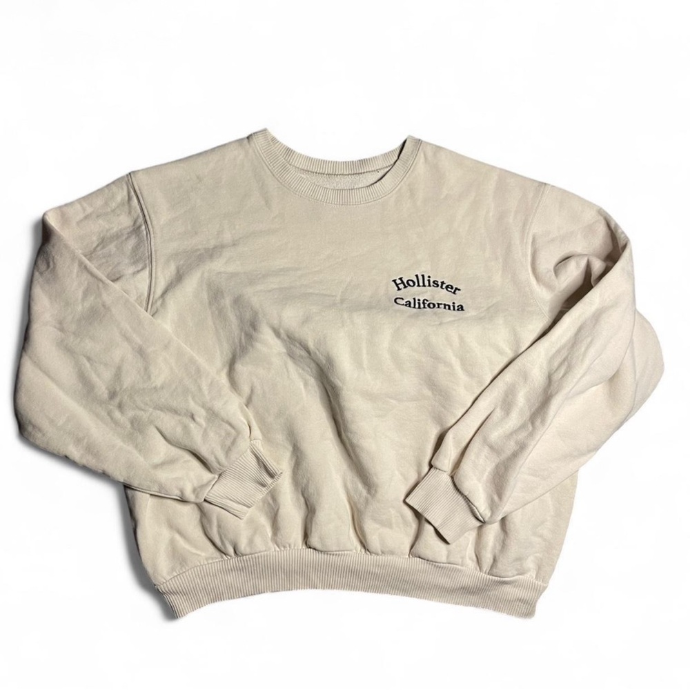 Hollister Off-White Crewneck Sweatshirt